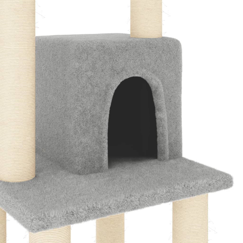 Kradsestolpe med sisal kradsestolper lysegrå 105 cm