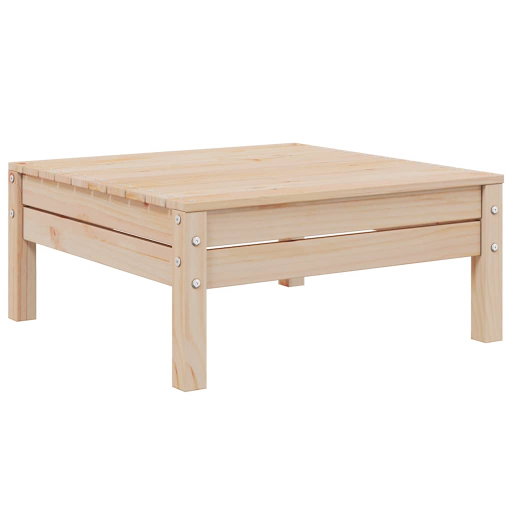 3-tlg. Garten-Lounge-Set mit Kissen in Creme Massivholz Kiefer