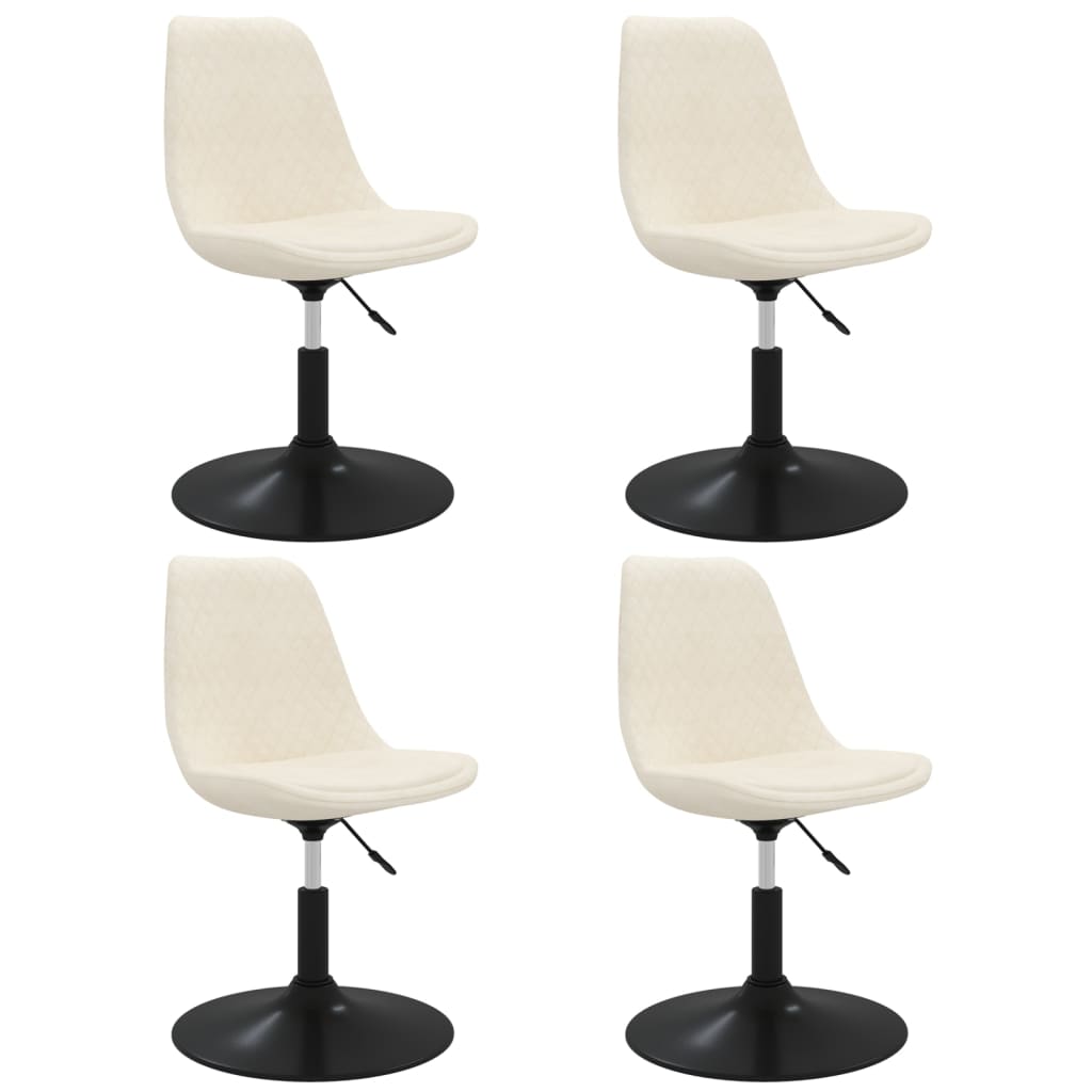 Spisestuestole 4 stk. Drejelig Creme Velvet