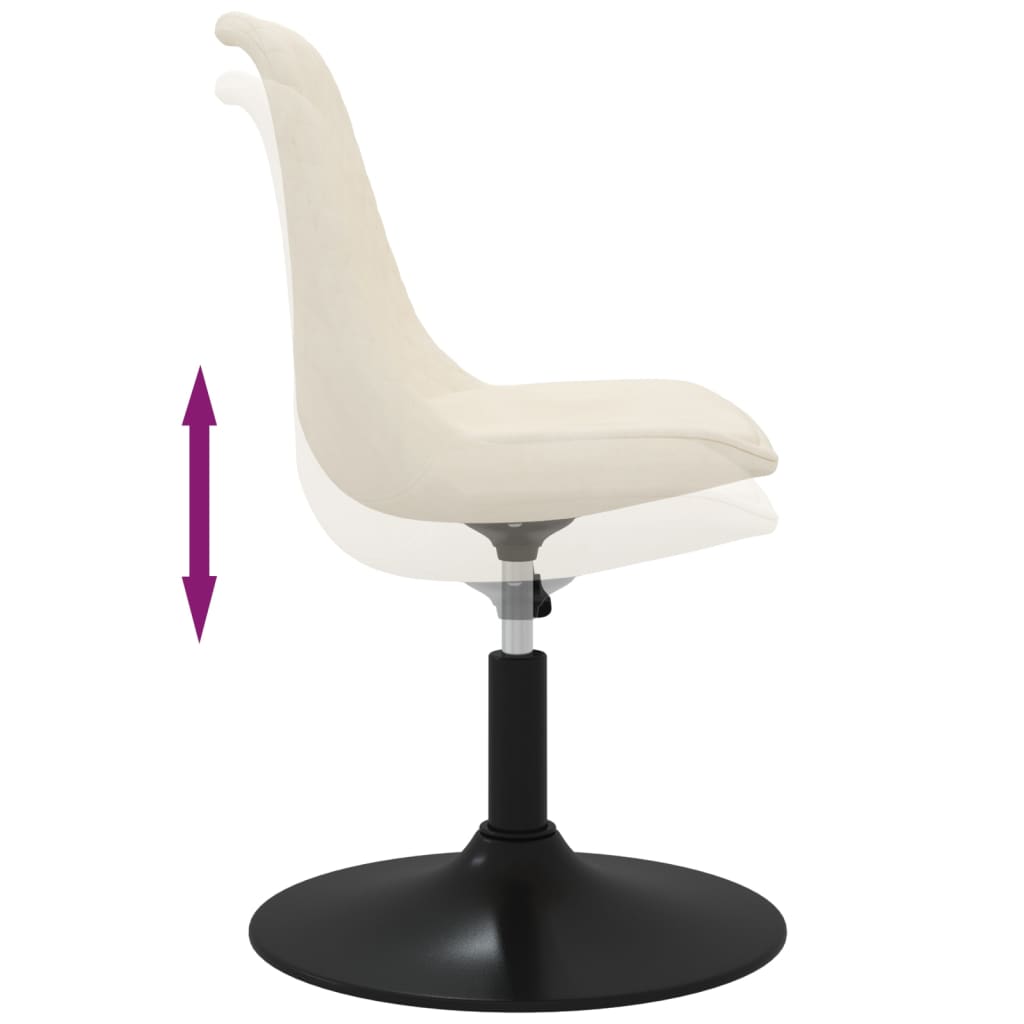Spisestuestole 4 stk. Drejelig Creme Velvet