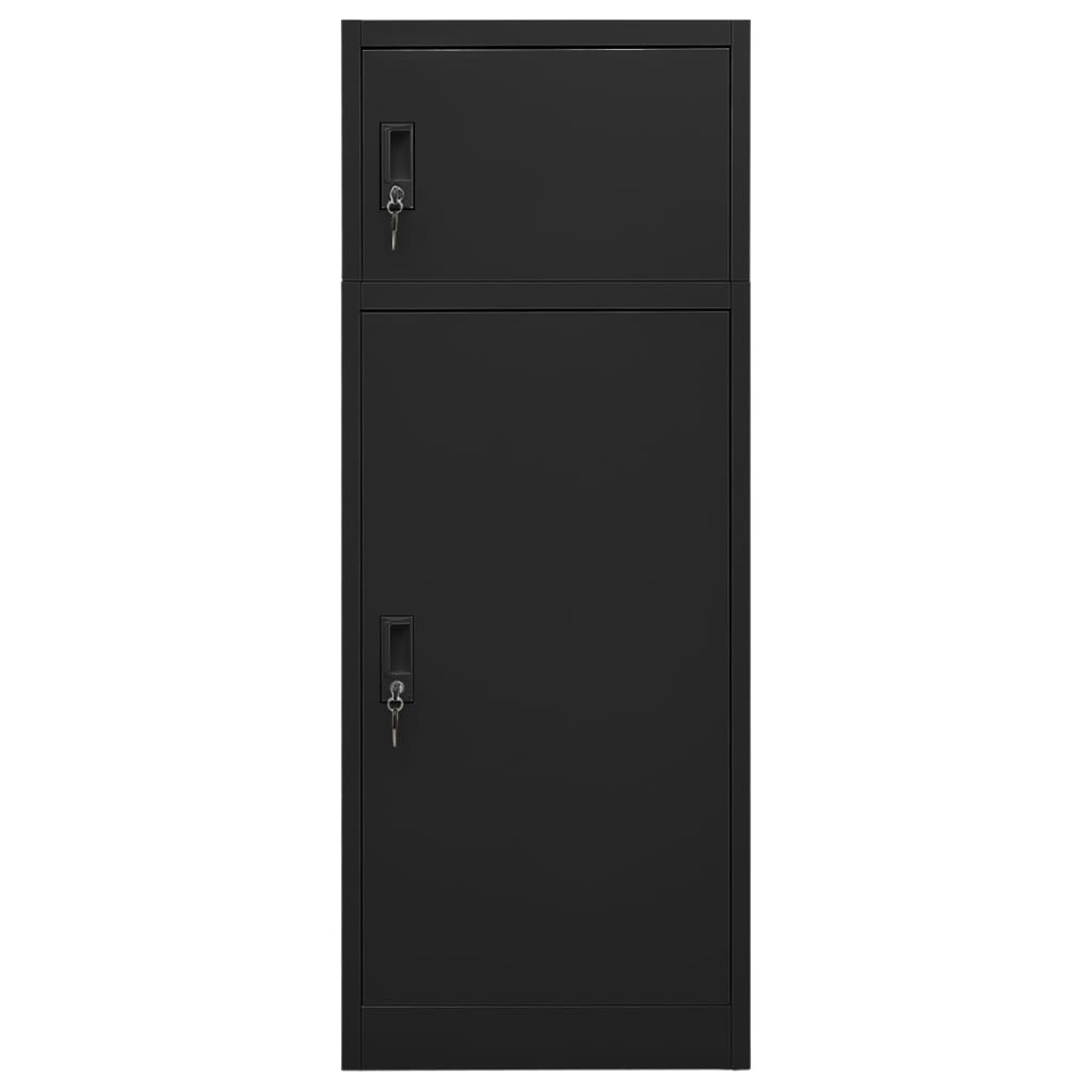 Sattelschrank Schwarz 53x53x140 cm Stahl