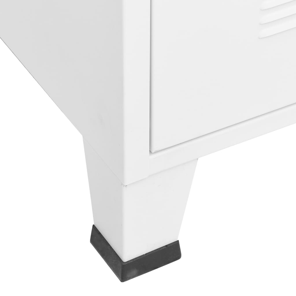 TV-skab Industriel Stil Hvid 105x35x42 cm Metal