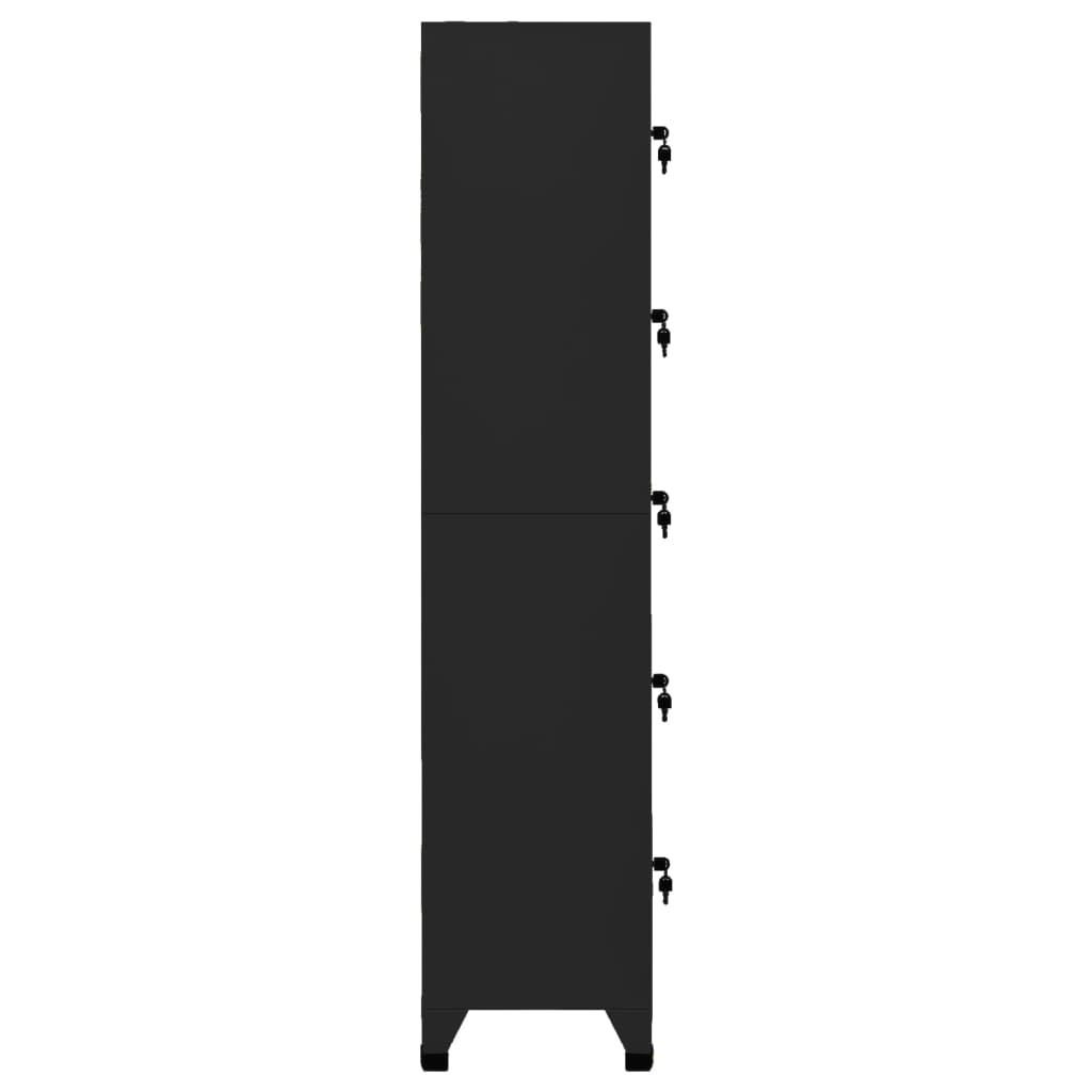 Skab Skab Sort 38x40x180 cm Stål