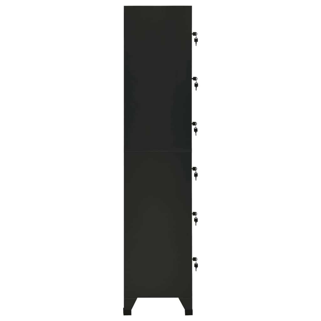 Skab Skab Sort 38x40x180 cm Stål