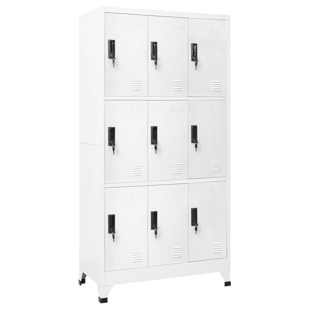 Skab Skab Hvid 90x45x180 cm Stål