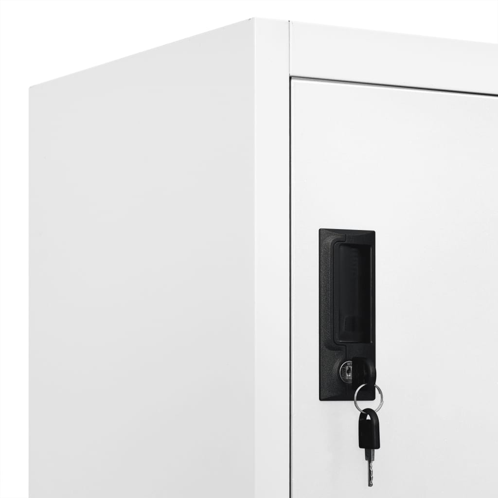 Skab Skab Hvid 90x45x180 cm Stål
