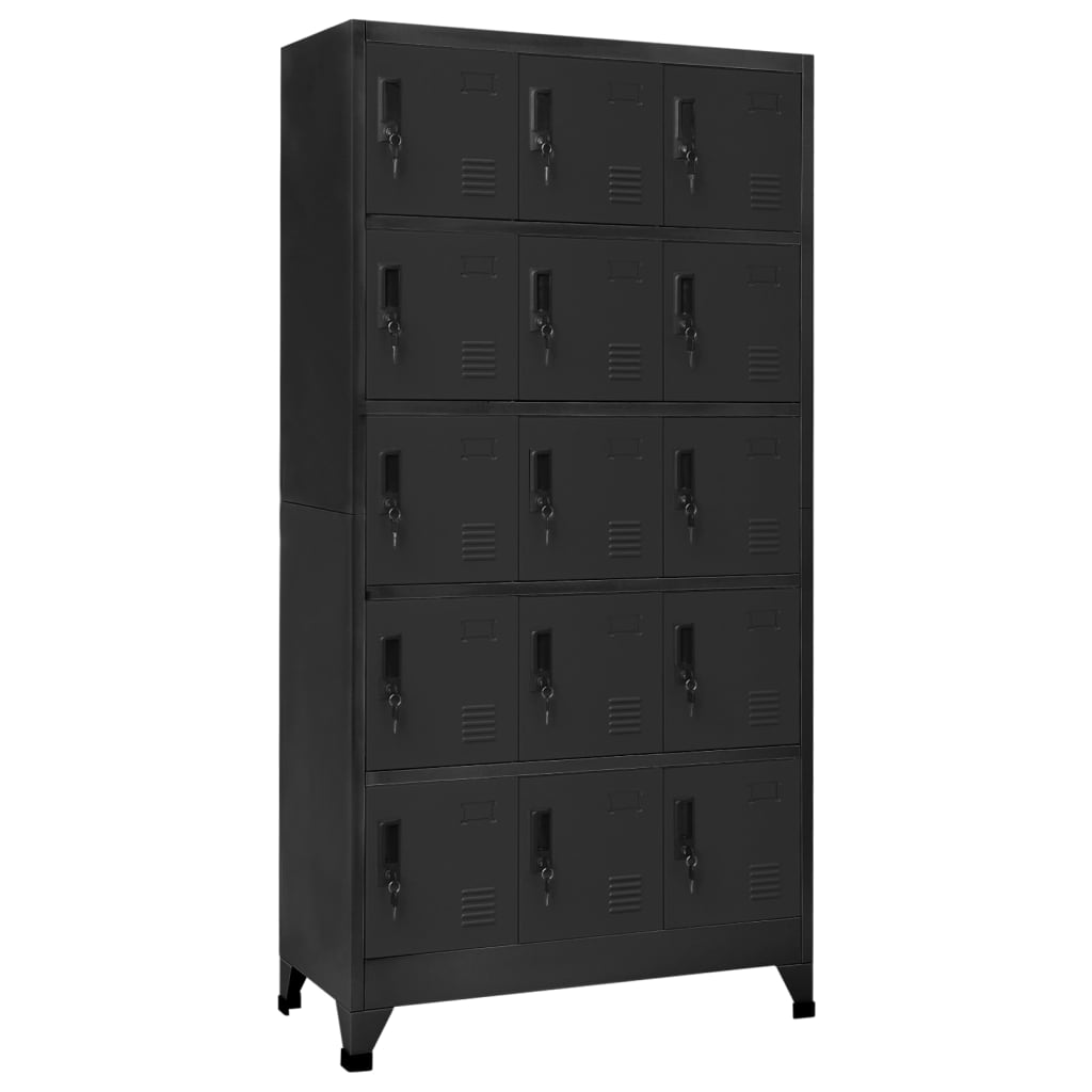 Skab Antracit 90x40x180 cm Stål