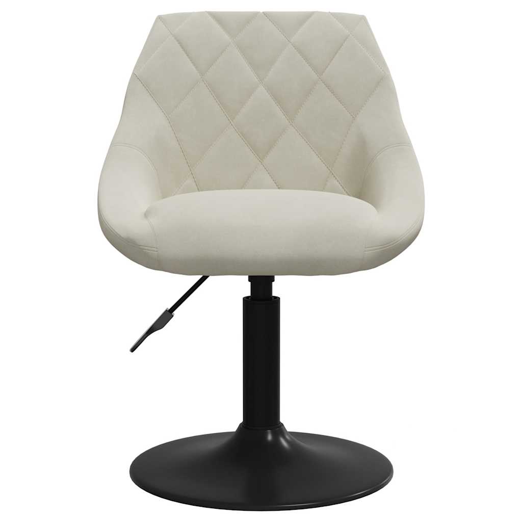 Esszimmerstühle 4 Stk. Drehbar Creme Samt