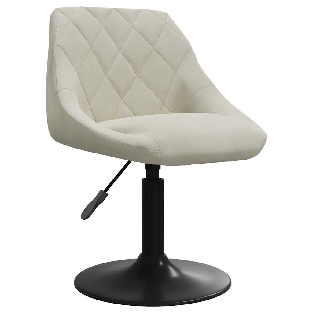 Esszimmerstühle 6 Stk. Drehbar Creme Samt