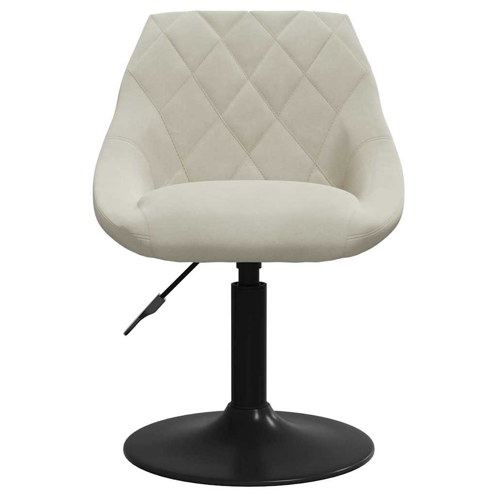 Esszimmerstühle 6 Stk. Drehbar Creme Samt