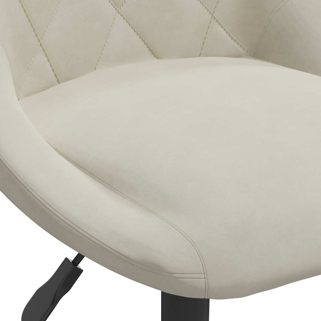 Esszimmerstühle 6 Stk. Drehbar Creme Samt