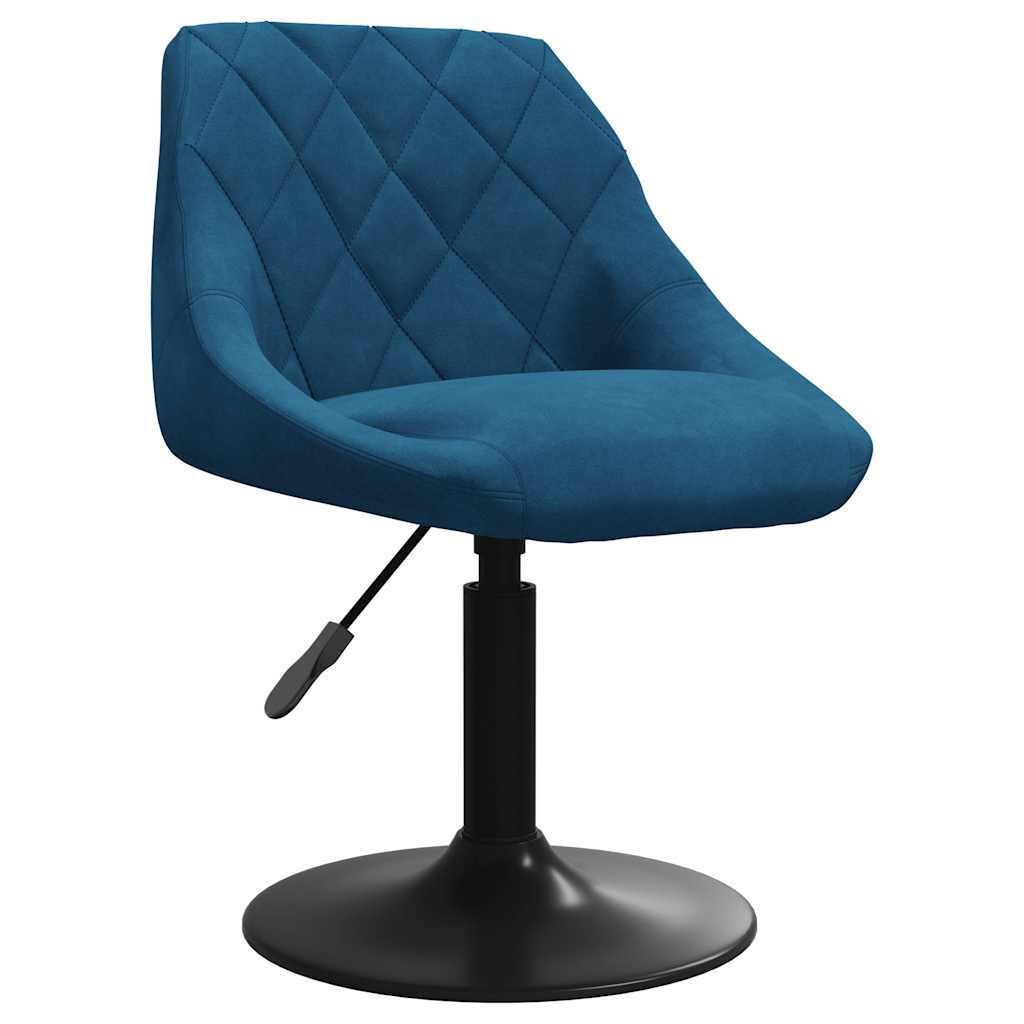 Esszimmerstühle 6 Stk. Drehbar Blau Samt