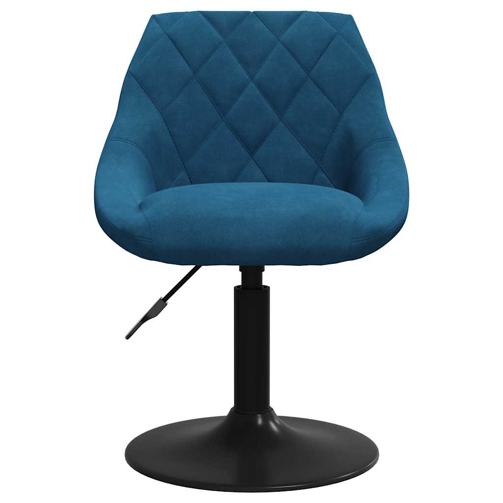 Esszimmerstühle 6 Stk. Drehbar Blau Samt