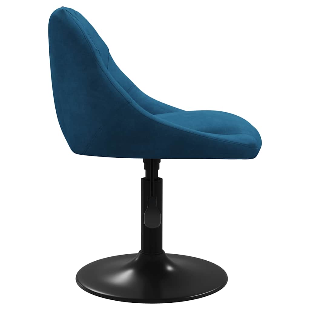 Esszimmerstühle 6 Stk. Drehbar Blau Samt