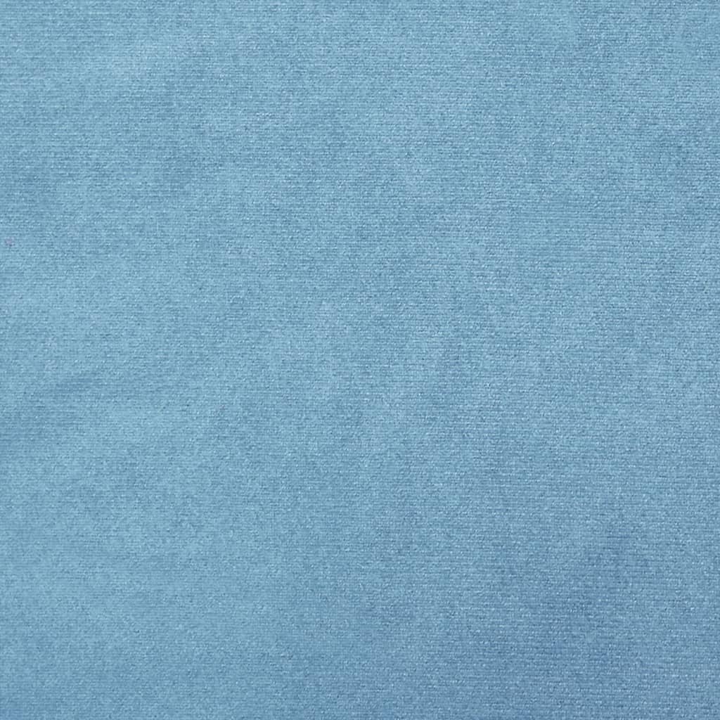 Runder Aufbewahrungshocker Hellblau Samt 31 x 37 cm
