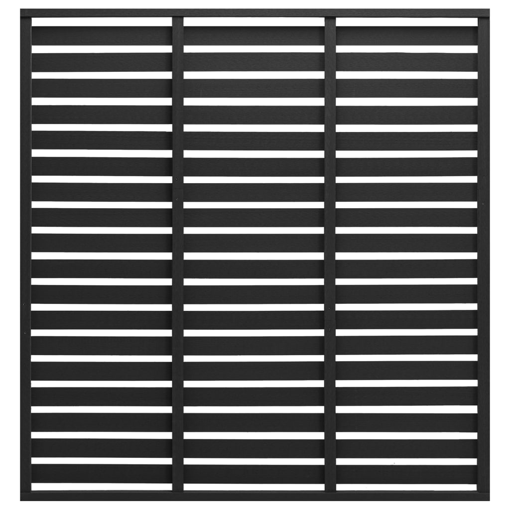 Zaunelement WPC 180x180 cm Schwarz