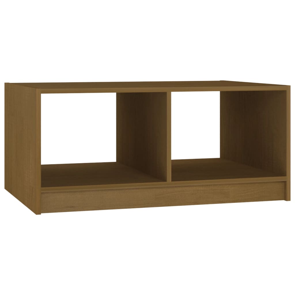 Sofabord honningbrunt 75x50x33,5 cm massivt fyrretræ