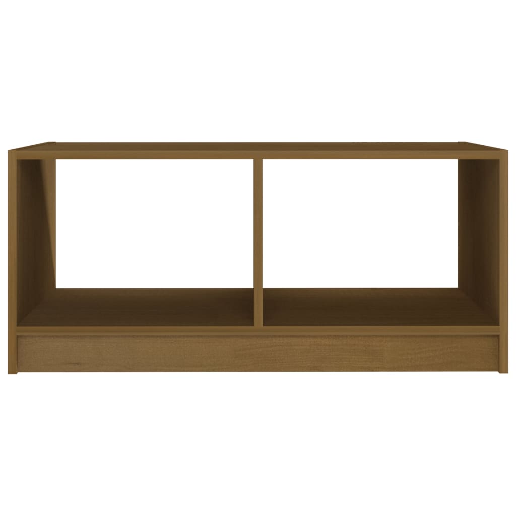 Sofabord honningbrunt 75x50x33,5 cm massivt fyrretræ