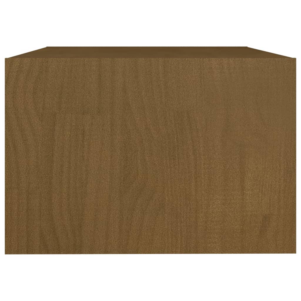 Sofabord honningbrunt 75x50x33,5 cm massivt fyrretræ