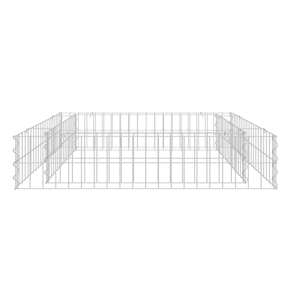 Gabionen-Hochbeet Verzinkter Stahl 100x100x20 cm