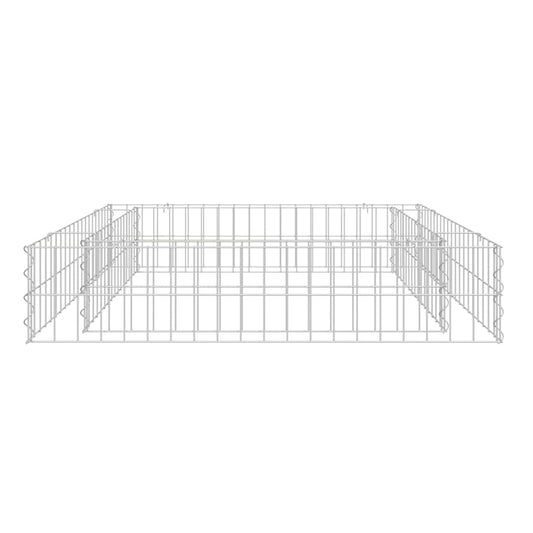 Gabionen-Hochbeet Verzinkter Stahl 100x100x20 cm