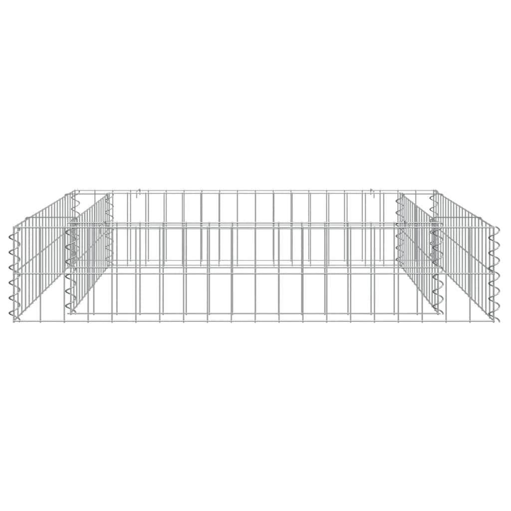 Gabionen-Hochbeet Verzinkter Stahl 100x100x20 cm