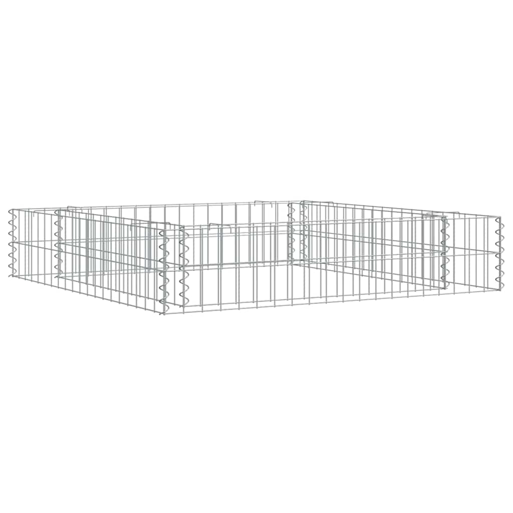 Gabionen-Hochbeet Verzinkter Stahl 100x100x20 cm