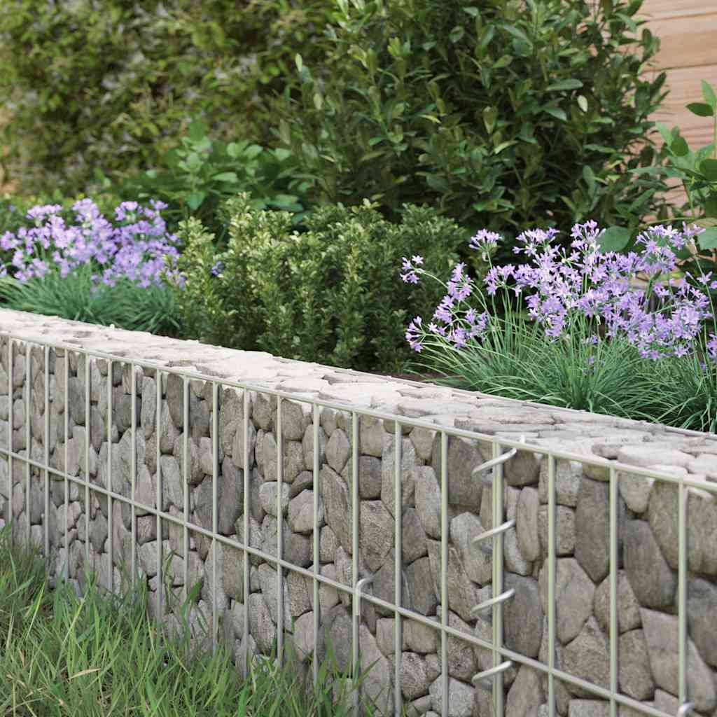 Gabionen-Hochbeet Verzinkter Stahl 400x100x20 cm