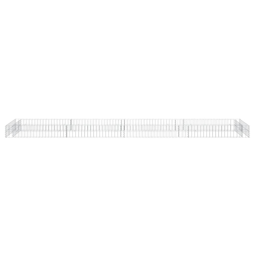Gabionen-Hochbeet Verzinkter Stahl 400x100x20 cm