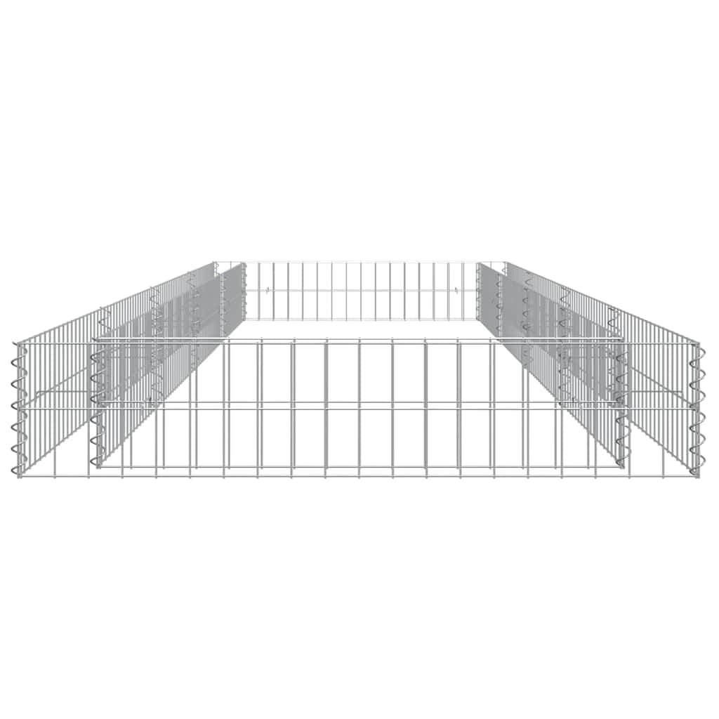 Gabionen-Hochbeet Verzinkter Stahl 400x100x20 cm