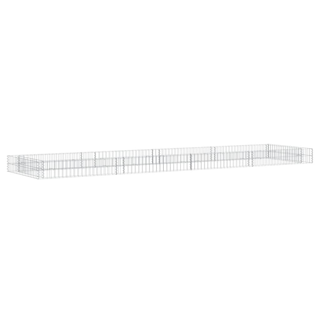 Gabionen-Hochbeet Verzinkter Stahl 400x100x20 cm