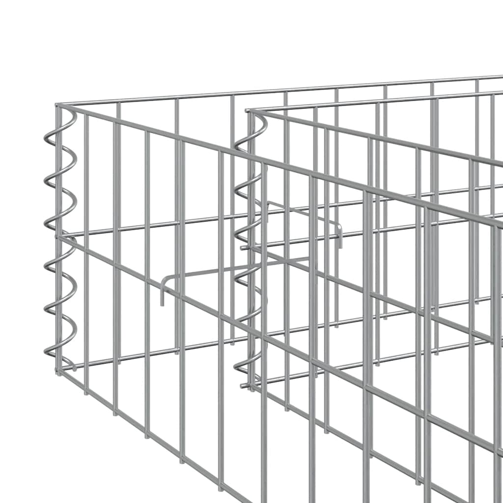Gabionen-Hochbeet Verzinkter Stahl 400x100x20 cm