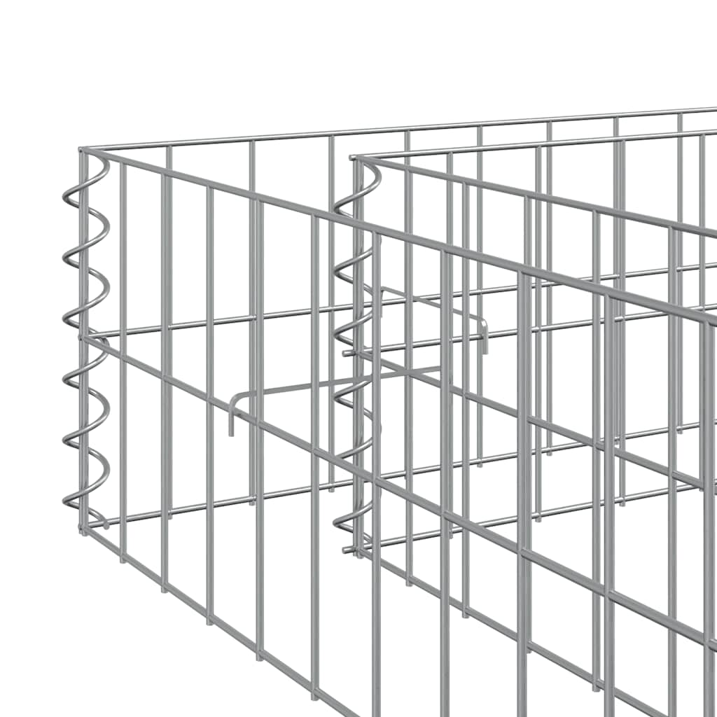 Gabionen-Hochbeet Verzinkter Stahl 1000x100x20 cm