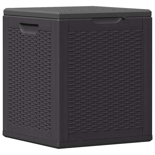 Garten-Aufbewahrungsbox 90 L Schwarz PP Rattan