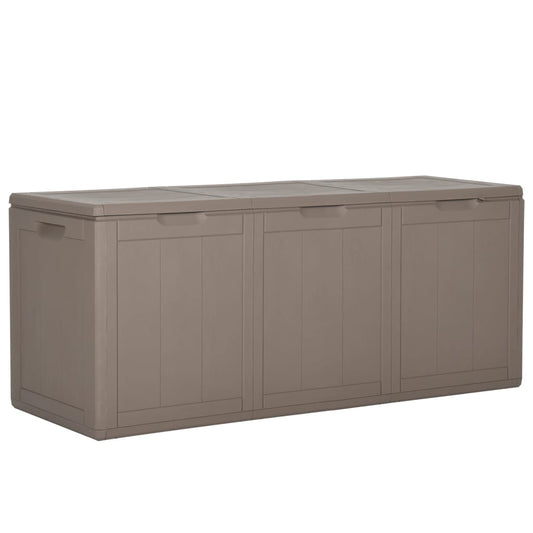 Garten-Aufbewahrungsbox 270 L Braun PP-Holzoptik