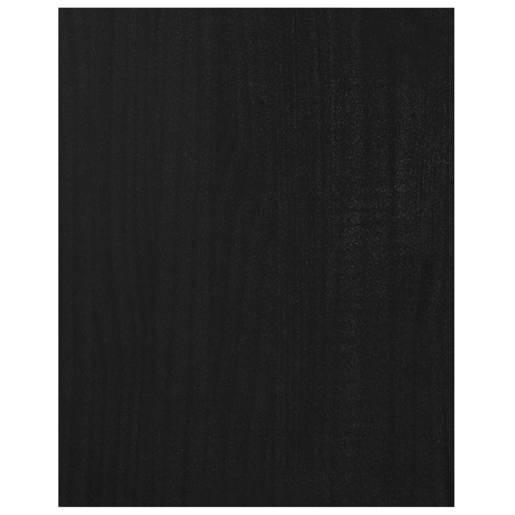 TV-Schrank Schwarz 70x33x42 cm Massivholz Kiefer