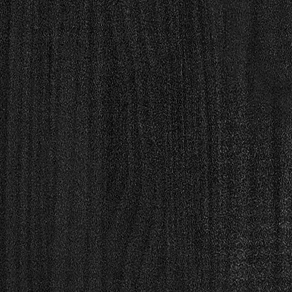 Pflanzkübel 2 Stk. Schwarz 31x31x70 cm Massivholz Kiefer