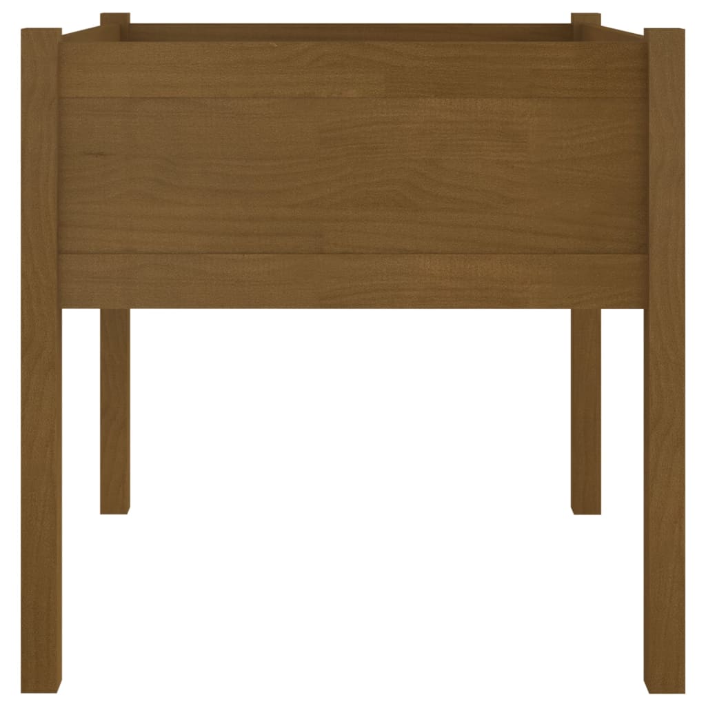 Pflanzkübel 2 Stk. Honigbraun 70x70x70 cm Massivholz Kiefer