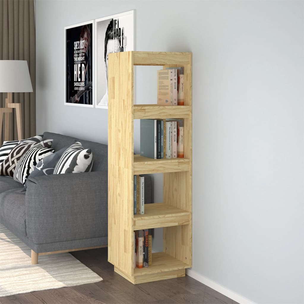 Bogreol/rumdeler 40x35x135 cm massiv fyrretræ