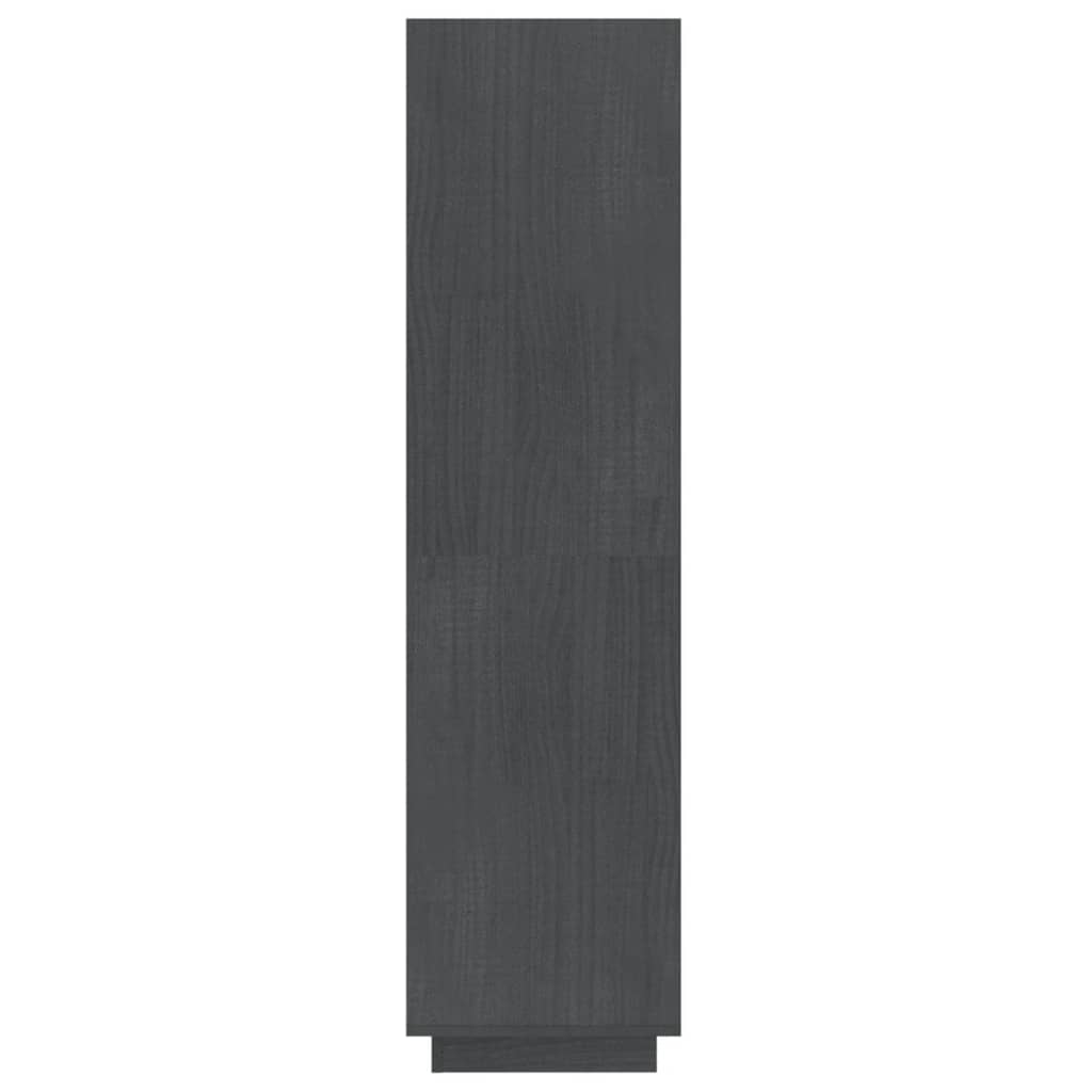 Bogreol/Rumadskiller Grå 40x35x135 cm Massiv Fyr