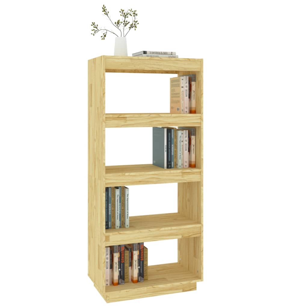 Bogreol/rumdeler 60x35x135 cm massiv fyrretræ