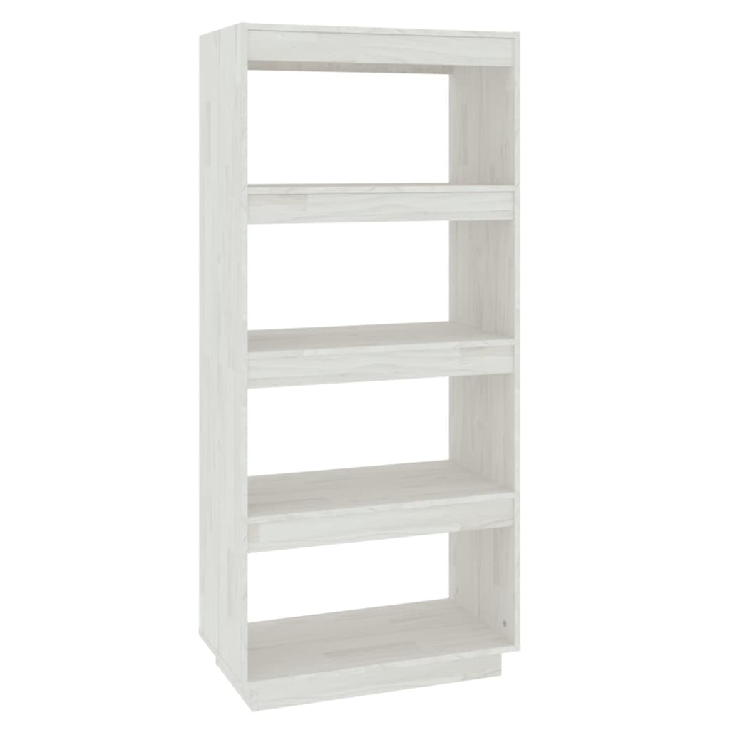 Reol/Rumadskiller Hvid 60x35x135 cm Massiv Fyr