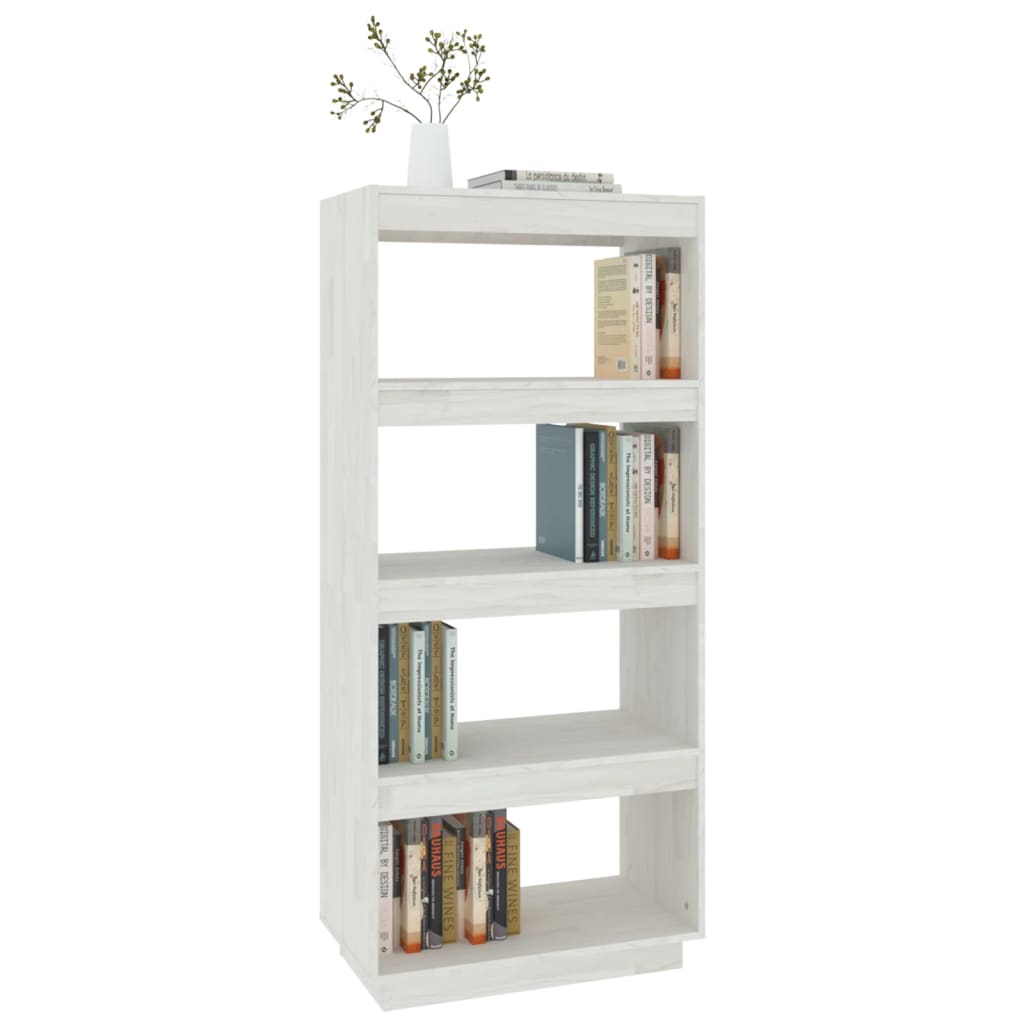 Reol/Rumadskiller Hvid 60x35x135 cm Massiv Fyr