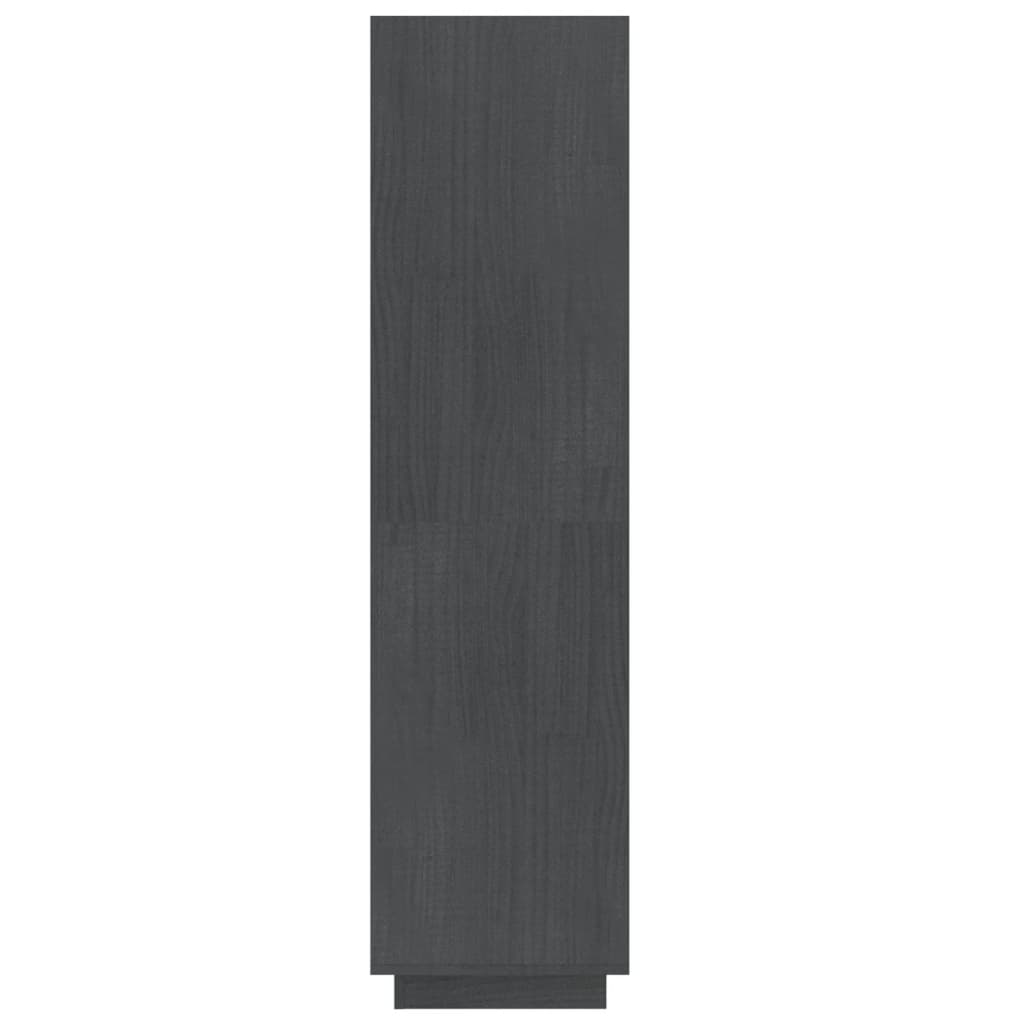 Bogreol/Rumadskiller Grå 60x35x135 cm Massiv Fyr