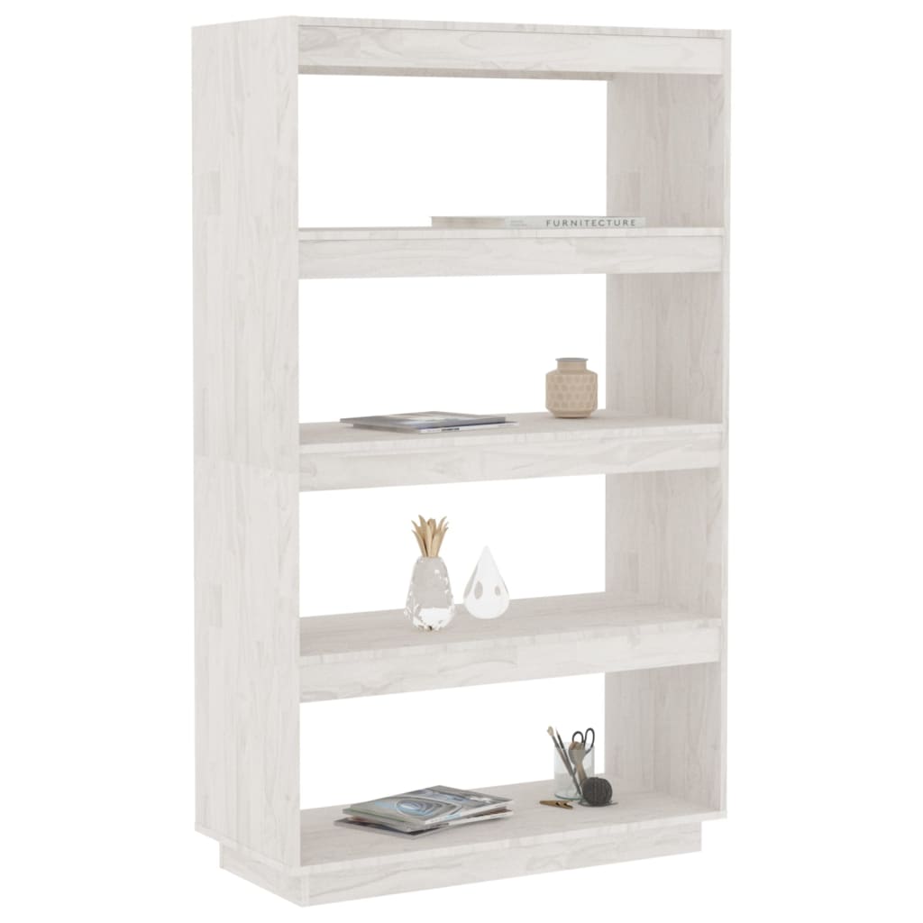 Reol/Rumadskiller Hvid 80x35x135 cm Massiv Fyr