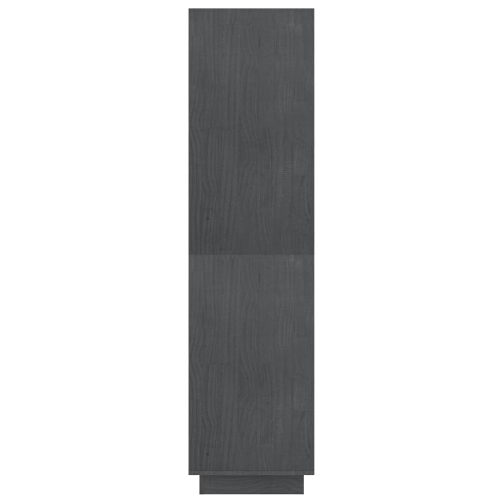 Bogreol/Rumadskiller Grå 80x35x135 cm Massiv Fyr