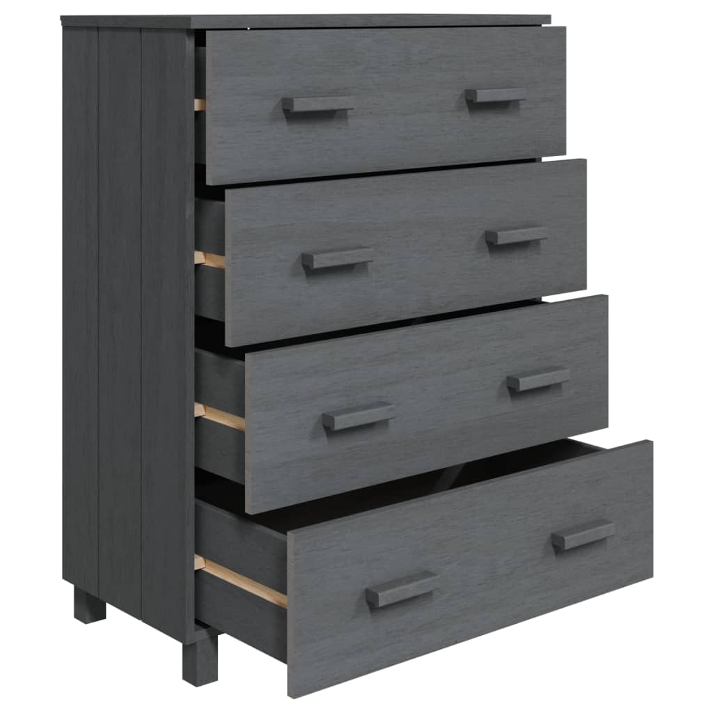 Skænk HAMAR Mørkegrå 79x40x103,5 cm Massiv Fyr