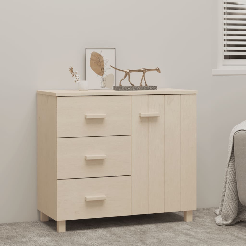 Skænk HAMAR honningbrun 90x40x80 cm massiv fyrretræ