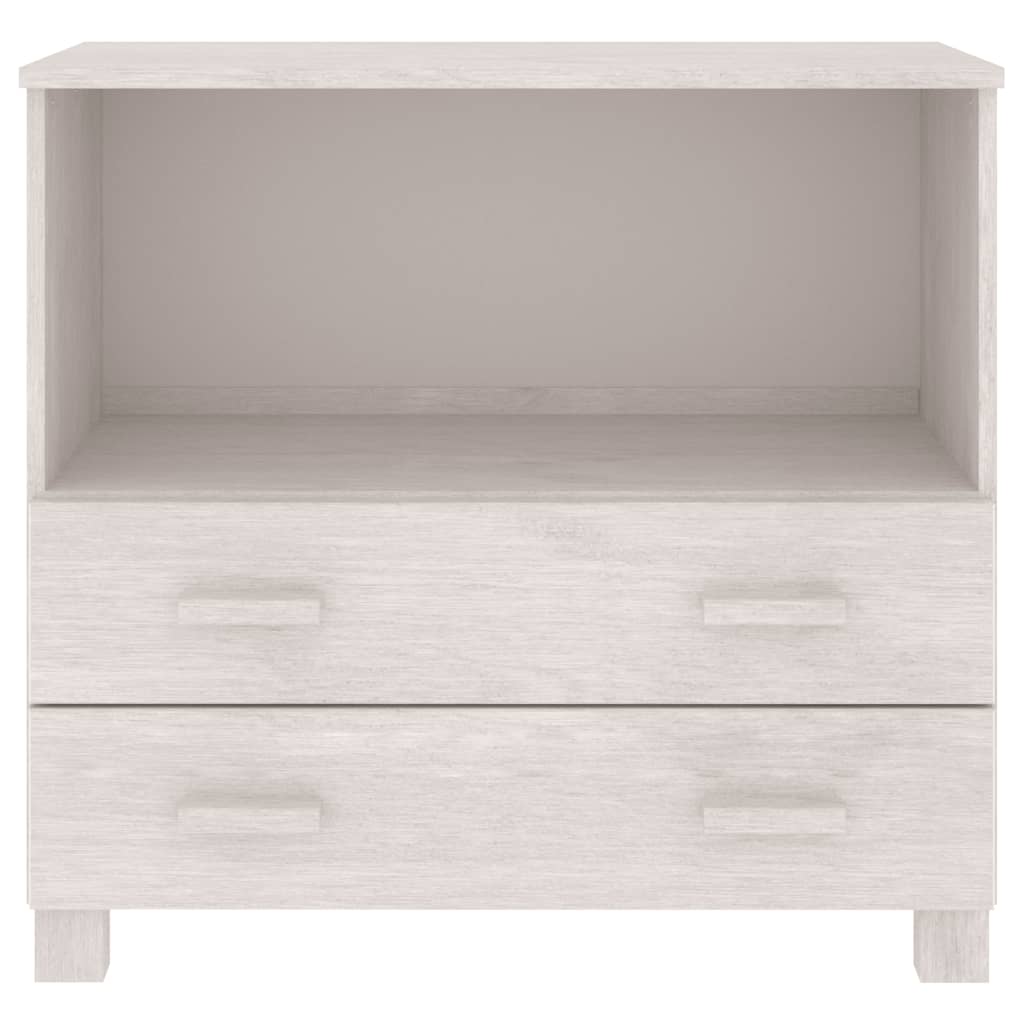 Skænk HAMAR Hvid 85x35x80 cm Massiv Fyr