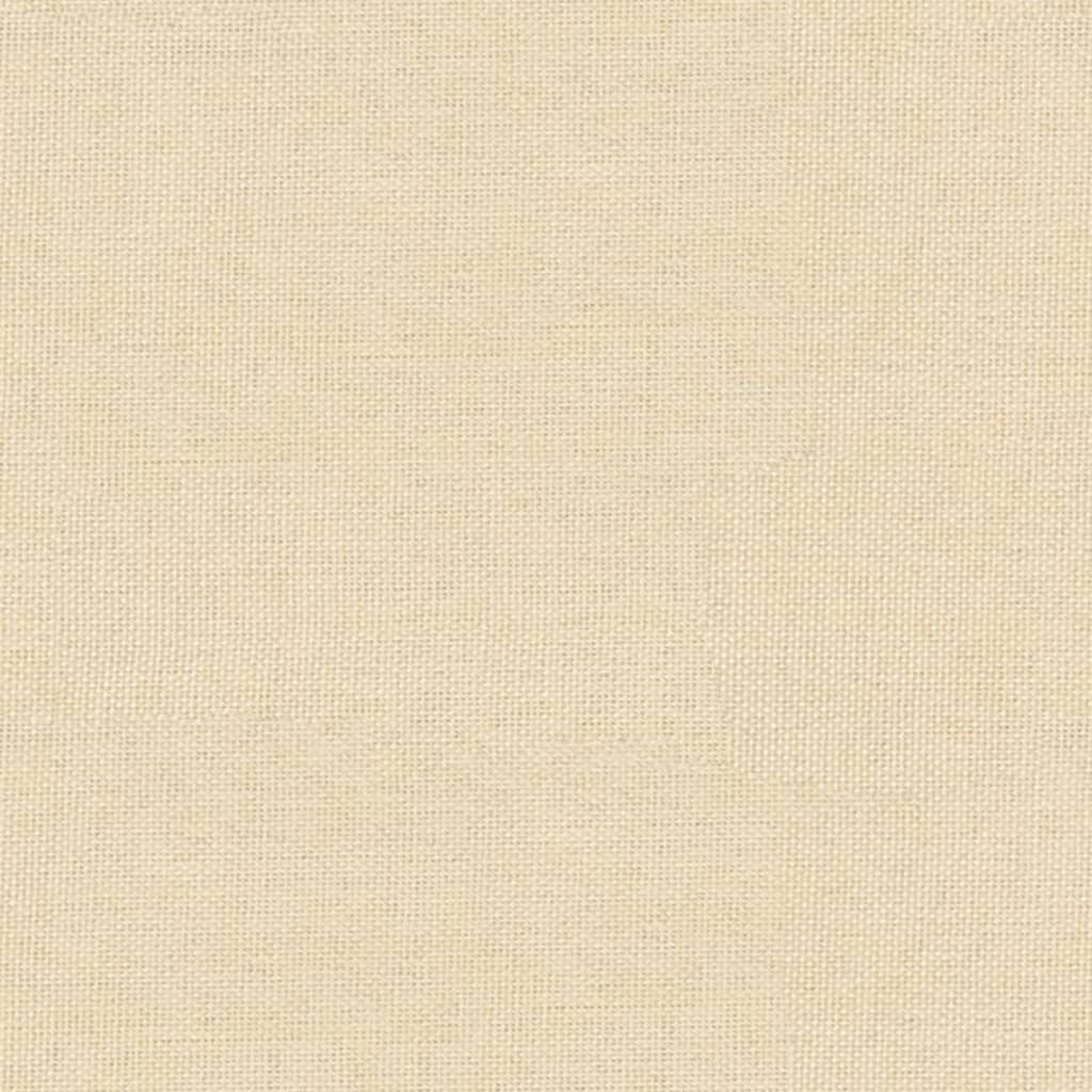 Fodskammel Creme 60x60x36 cm Stof og imiteret læder